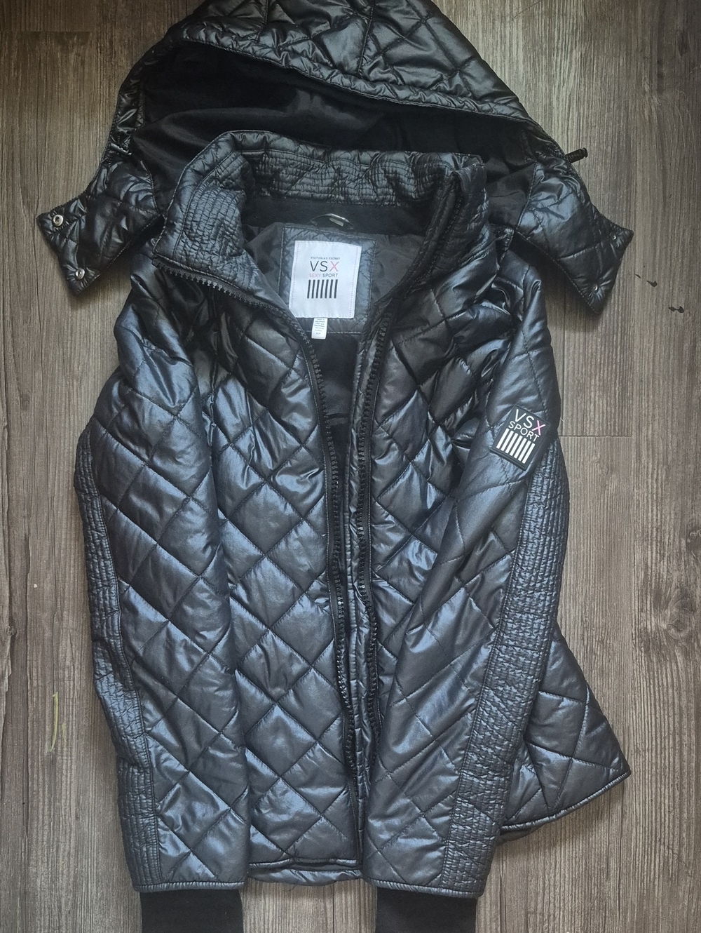 Victoria's Secret VSX Sexy Sport black quilted puffer jacket